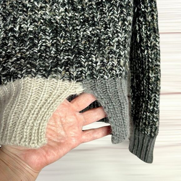 Zadig & Voltaire Deluxe Gray Wool Mohair Blend Full Zip Cardigan High Neck S - Picture 11 of 13